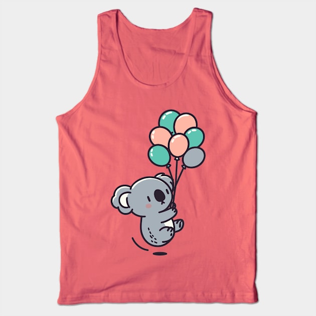 Cute koala bear with balloons, birthday greeting card design, koala lovers Tank Top by Nora Liak